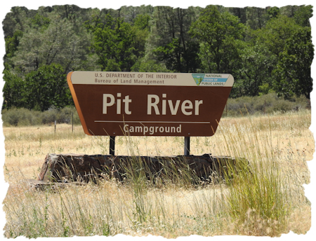 Pit River Campground sign