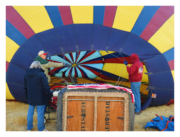 filling the balloon